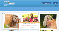 Desktop Screenshot of datingtomarriage.com