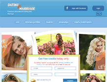 Tablet Screenshot of datingtomarriage.com